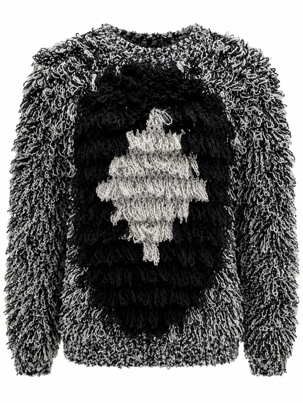 Cross-Roads women's vintage shaggy loopy fringe pullover sweater size M